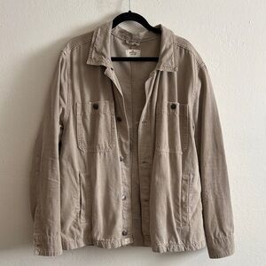 Marine Layer Patrick Canvas Jacket - XL- Beige Tan Kacki